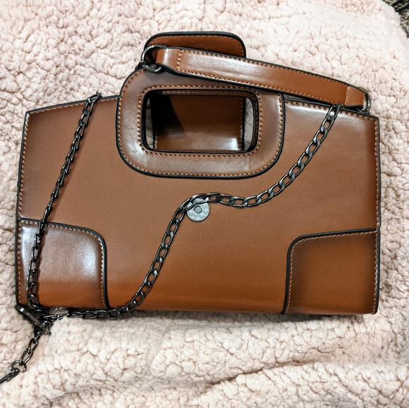 New Vegan Leather Clutch Crossbody Bag purse - Picture 4 of 8